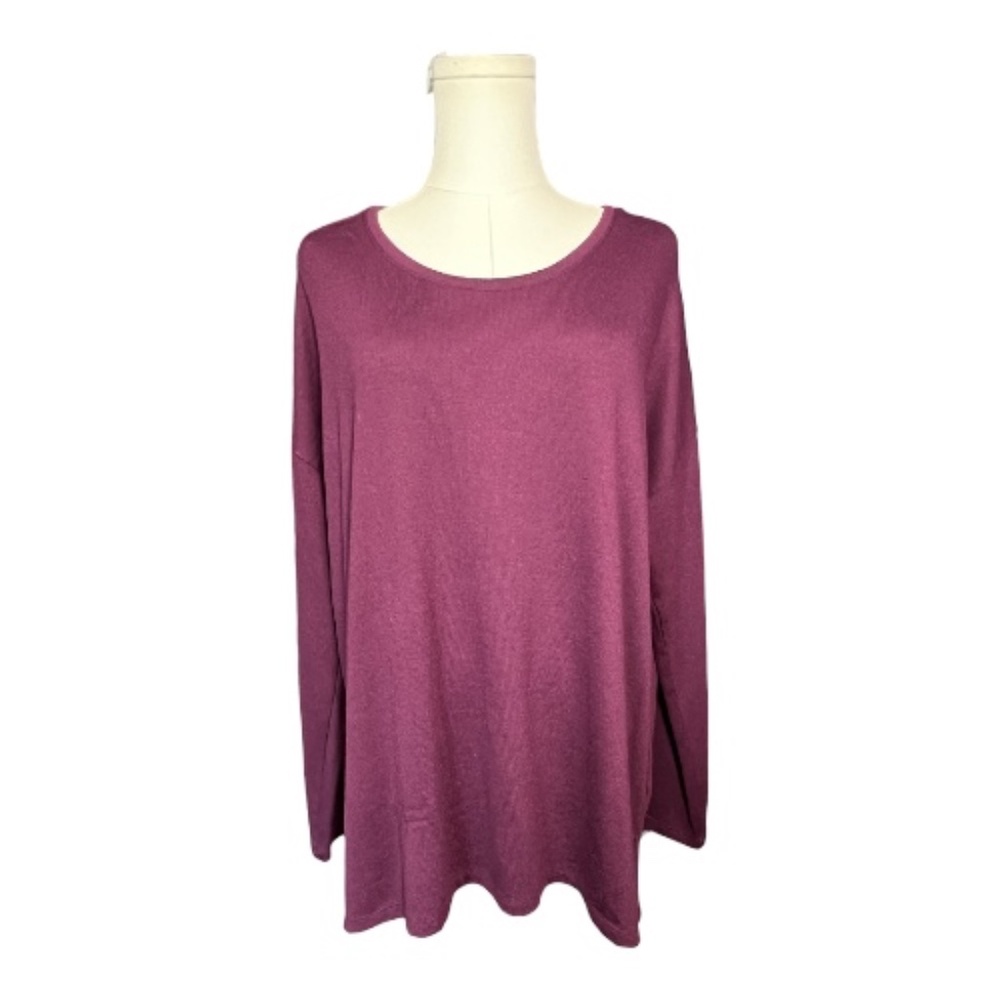 EUC Banana Republic purple scoop neck tunic sweater | size L